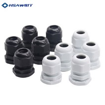 견고한 Waterproof Cable Gland 10pcs entry IP68 PG7 for 3-6.5mm PG9 PG11 PG13.5 PG19/21/ White Black, 한개옵션1, 09 PG11 Black