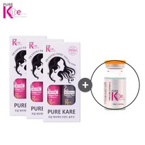 퓨어케어 멀티크리닉 콜라겐 단백펌 120ml X 3병 + C2앰플 1병 펌제 미용실 파마약 영양 파마 앞머리 셀프펌 어린이펌, 3set