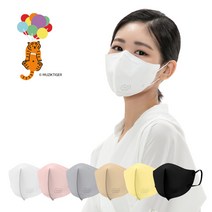 숨그림 무직타이거 새부리형 2D 중형 50매, 블랙 중형(성인용) 50매입