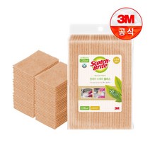 3M [3M]일회용 원데이 그린 수세미 플러스 제로스크래치 60입, 상세 설명 참조