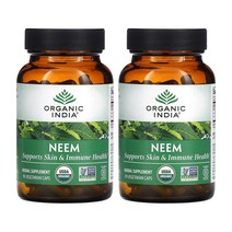 2개 올가닉인디아 님 멀구슬나무 Neem 90베지캡슐