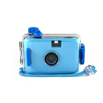 일회용 카메라 camara 방수 lomo 레트로 비 일회용 재사용 가능한 필름 카메라, 파란색, 씨엔, 캠과 12 컬러필름