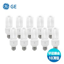 GE 삼파장 전구 15W x 10개입 전구색(노란빛), 삼파장 15W 전구색(노란빛), 10개
