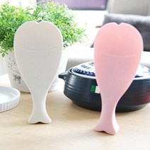 밥알 안붙는 세워놓는 거치형 밥주걱 가정용 한식 살림 식당 키친툴 요리학원, 핑크, 핑크