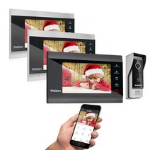 TMEZON TUYA APP 홈 인터콤 시스템 무선 WiFi 스마트 IP 비디오 초인종 7 인치 1080P 유선 초인종, CHINA_3M1D