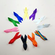 리본 뱃지 1P 홍보 핀 캠페인 근조 인식 추모 기억 애도 사회적 집회 브로치 알림 의미 꽈리 예방, J_검정