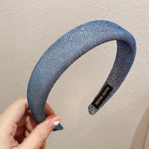 한국어 레트로 밝은 실크 패브릭 와이드 mm 스폰지 머리띠 높은 해골 압력 머리 머리띠 새로운 트렌디 한 얼굴 소녀 p
