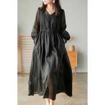 스트랩 원피스 상점 궤짝을 치우다 전문점 사이즈부족함 거물급 여성의류 칠부 완천사 모시메리 면린넨 4798960436