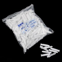 칼블럭 백색 200개 칼브럭 나사 못 세트 나사못 피스 석고앙카, 칼블럭 백색 200개 6.5x38