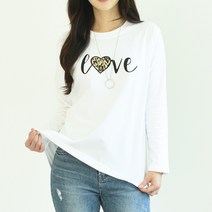 언스타일 호피러브 여성 긴팔 티셔츠