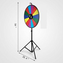 돌림판 룰렛 경품 추첨 파티 행운 다트 매장행사 경품뽑기 복불복 60cm 상품 휠 편집 가능한 건조 지우기 스핀 승리 포춘 회전 스탠드 게임 roulette dart