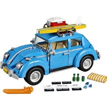 나노블럭 대형나노블럭 블루 비틀 클래식 자동차 모델 완구 차량 빌딩 블럭 벽돌 교육 생일 크리스마스 선물 호환 10252, 책 설명서 상자 없음