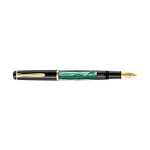 Pelikan Classic M 200 983403 금도금 스테인리스 스틸 펜촉으로 마블링된 만년필 그린