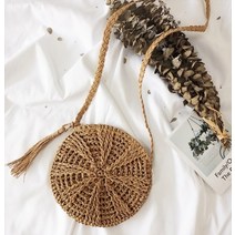 손뜨개가방 니트가방 명품손뜨개 가방 square round mulit style 밀짚 가방 핸드백 여성 여름 등나무 가방 handmade woven beach circle