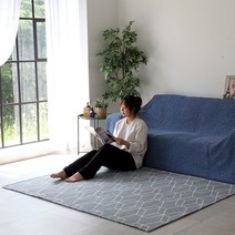 여름 카페트 먼지없는 워셔블 사각 침실 거실 러그 매트