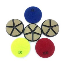 광택기 9PCS 세라믹 연마 패드 3 인치 80mm 콘크리트 바닥 그라인딩 휠 다이아몬드, Mix Girt+3 인치+9 개
