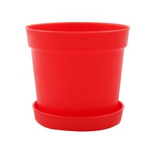 갑조네 플라스틱 화분 담따 받침세트 식물화분 플분, (빨강)