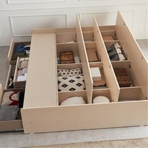 수납공간많은 1인가구 퀸서랍침대 프레임 퀸사이즈 Q, 화이트