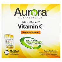 오로라 뉴트라사이언스 마이크로 팩 비타민C 1000mg 30팩 팩당 5ml(0.17fl oz), 기본