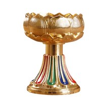 버터 램프 홀더 봉헌 Tealight 홀더 버터 램프 홀더 불교 제단 용품, 금, 합금
