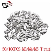 로크인서트아이나비너트20/50/100pcsM3/M4/M510620시리즈T슬롯너트슬라이드해머드롭너트고정커넥터알루미늄압출프로파일, [02] M4, [06] 1pc, 02 M4_06 1pc