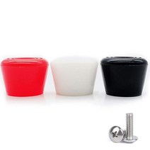 VAKA PU 고무 롤러 스케이트 토 스토퍼 나사 포함 1쌍 (화이트), White