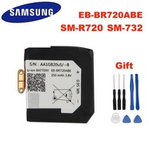 핸드폰 배터리 교체 삼성 기어 s2 클래식 sm-r720 r720 sm-r732 r732 250mah eb-br720abe용 기존 배터리, 없음