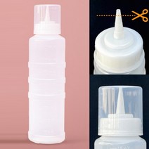 잘라쓰는 업소용 소스 시럽 밀폐 통 특대 투명 양념 식초 병 겨자 케찹 간장 기름 조미료 용기 음식점 700ml pp 오일 참기름 케첩 편리한 내열 입구크기조절 ALS 원타임 보관