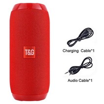 휴대용 블루투스 스피커 10W 무선 베이스 열 방수 야외 스피커 지원 AUX TF USB 서브우퍼 스테레오 확성기, 협력사, 빨간