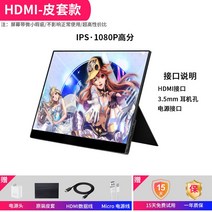 휴대용 모니터 포터블 서브 스크린 IPS 15인치 17인치, 모니터 + 케이스