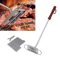 아타고그리들 캠핑무쇠 코팅숯불그릴 화덕 볼케이노 솥뚜껑불판 bbq 고기 브랜딩 철 통 diy 야외 바베큐 편지 인쇄 스테이크 고기 서명 이름 표시 스탬프 그릴 도구 주방 물건