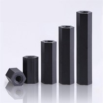 25PCS Nylon Spacer M2 M25 M3 M4 Black Hex Standoff Column Flat Head Doub [C00053183], 26-M3 12mm-53183