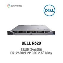 중고서버 DELL R620 v1 12코어 24스레드 32G 2.5인치 8Bay 웹 디비