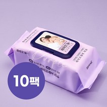 바이오늘 우리아기 바이오케어 물티슈 캡형 퍼플, 72매, 10팩