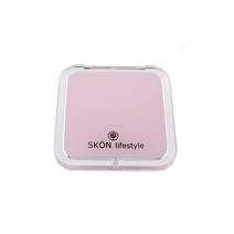 SKON lifestyle SKÖN Missy 10X/1X 개인용 컴팩트 유리 거울 강력한 10배 배율 전통적인 1X 전체 180도 오프닝 손쉬운 자석 잠금 블랙, Pink