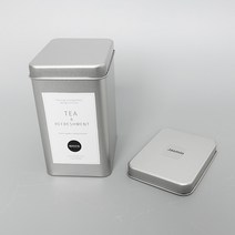 생활만 메탈 틴케이스 커피 티백 녹차 정리 보관 수납함, 1개, 심플블랙 국문라벨