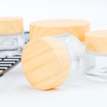 원목무늬 스프레이 크림 유리 화장품 소분 공병 모음, 투명용기(15g), 1개