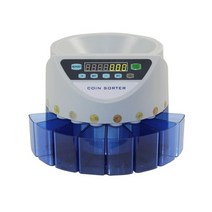 돈세는기계 전자 동전 분류기 계수기 분류 기계 다기능 7 자리 LED 디스플레이와, 01 파란