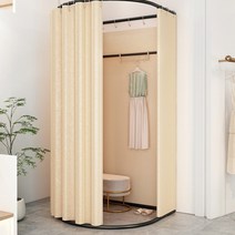 간이탈의실 옷가게 피팅룸 스탠드 의류매장 원형, 공식 표준, 04.핑크