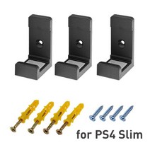 psn플러스 거치대 리모컨 컨트롤러 데이터 프로그-벽걸이 PS4 플레이 스테이션 4 슬림 프로 콘솔 지원 벽, 01 번들 1, 02 For PS4 Slim