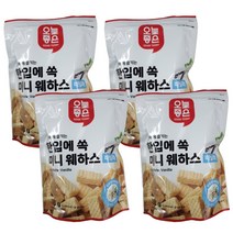 한입에쏙 미니웨하스 바닐라 190g x 4개 사무실탕비실간식 회사회의실과자 스낵바, 1개