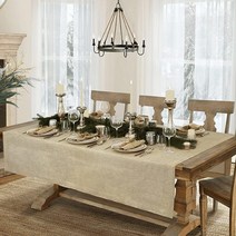 Villeroy & Boch La Classica 럭셔리 린넨 원단 홈, 70 x96 (Tablecloth), Natural/Gold