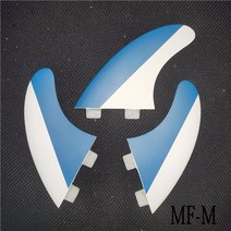 스킴보드 bilong fcs mf tri fin 3-fin a set m 사이즈 서프 보드 핀 스러스터 스킴보드 웨이크보드, 하늘색