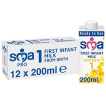 SMA Pro First Infant Baby Milk Ready to Drink 스마 프로 퍼스트 인챈트 유아 액상 분유 200ml 12개