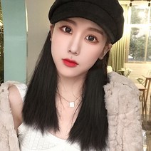가발 모자 연예인 단발 머리 긴 짧은 S컬 펌 숏단발 컷 볼륨매직 드라이 컬러헤어피스, 상세이페이지 참고, 연한 갈색