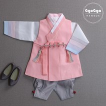 꼬까한복 남아용 크레용 긴배자