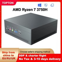 미니PC 데스크탑 고사양 topton nuc amd 게임용 ryzen 7 3750h vega 그래픽 2 ddr4 nvme ssd 컴퓨터 windows 1110 10 pro ht, 라이젠 7 3750h, 램 없음 스토리지 없음