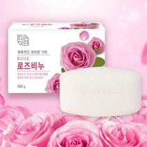 자연 미인 로즈향 무궁화 풍성한 거품 세안 비누 4개입 미용 보습 핸드 워시 메소드, 로즈비누4개입