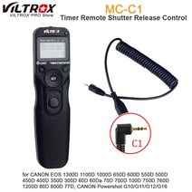 Viltrox LCD 타이머 원격 셔터 릴리스 제어 케이블 코드 캐논 EOS 니콘 미놀타 소니 A7 A7S A7R A6000 A5100 DSLR 카메라, [01] MC-C1