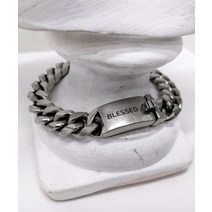 블레스드 뷸렛 블레스드뷸렛 스틸라인 커브체인 팔찌_엔틱실버/엔틱골드